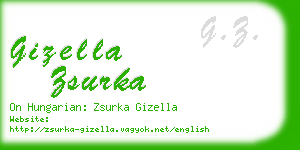 gizella zsurka business card